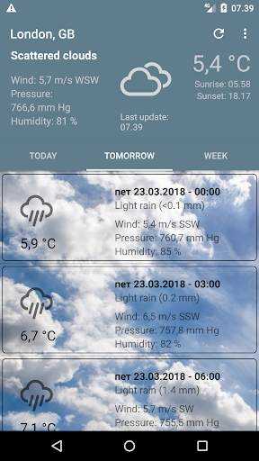 Light Weather Forecast screenshot 2