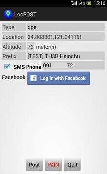 LocPOST (facebook/SMS) screenshot 6