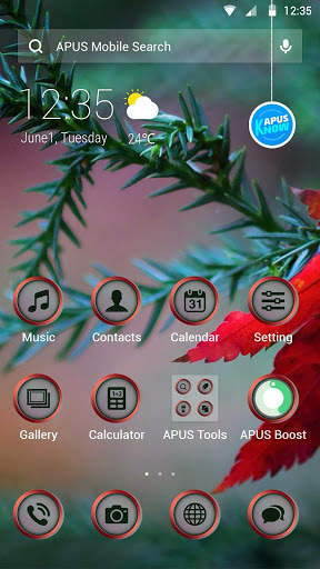 Maple leaf-APUS Launcher theme screenshot 1