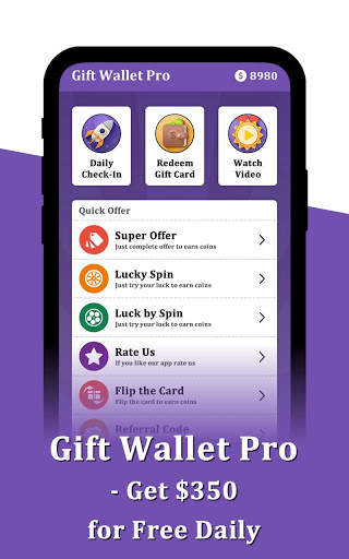 Gift Wallet Pro - Get $350 for Free Daily screenshot 2