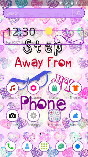 Cute Girly Lock screen Wallpaper Launcher Theme screenshot 5