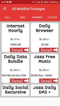 All Internet call, sms Packages 2019 screenshot 4