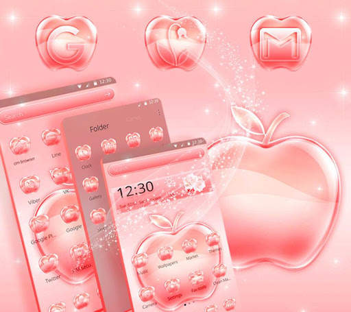 Bright Rose Pink Apple Theme screenshot 2