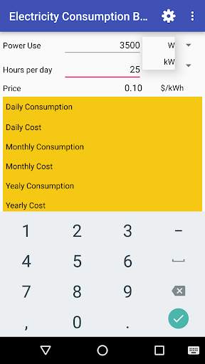 Electric Cost Bill Calculator screenshot 2