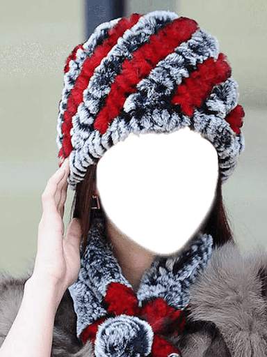 Women Winter Cap Photo Frames screenshot 1