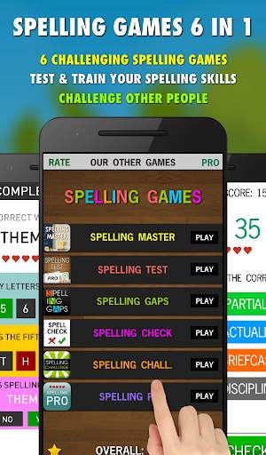 Spelling Games 6 in 1 - Free screenshot 1