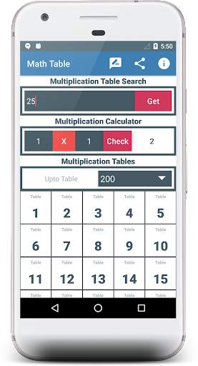 Multiplication Table And Math Table Calculator screenshot 1
