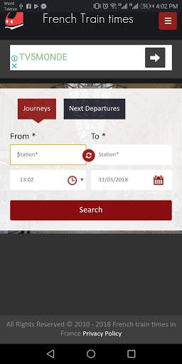 French Train Times in real time - Free app screenshot 1