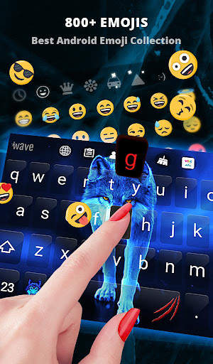 Ice Wallpaper + Keyboard: Wolf screenshot 3