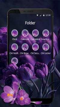 Purple Tulip Flower Theme screenshot 2