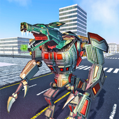 Roboter Wolf Angriff 3D icon