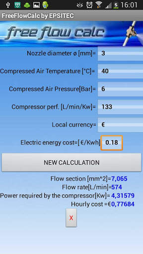 Free Flow Calc screenshot 1
