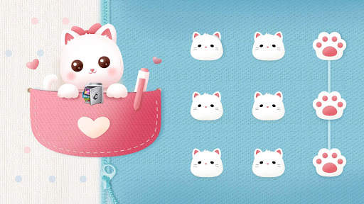 AppLock Live Theme Winking Kitty – Paid Theme screenshot 4