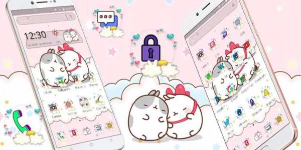 Kawai Cartoon Love Couple Theme screenshot 4