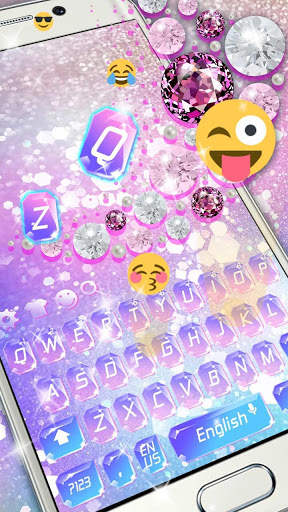 Purple Crystal Keyboard स्क्रीनशॉट 1
