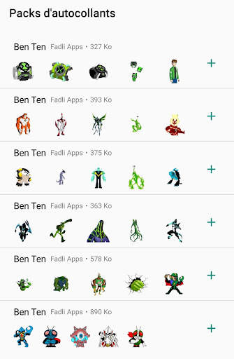 Ben Ten stickers - WhatsApp screenshot 1