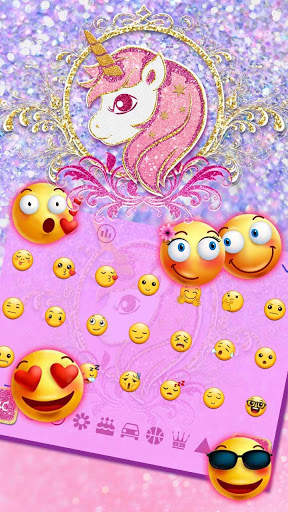 Glitter Unicorn Keyboard screenshot 3