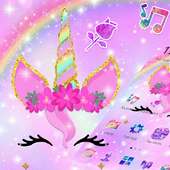 Glitter Rainbow Colorful Cartoon Unicorn Theme logo