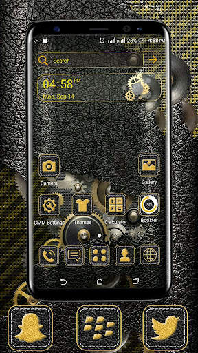 Leather Gears Launcher Theme screenshot 1