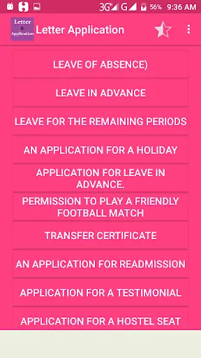 Letter & Application स्क्रीनशॉट 3