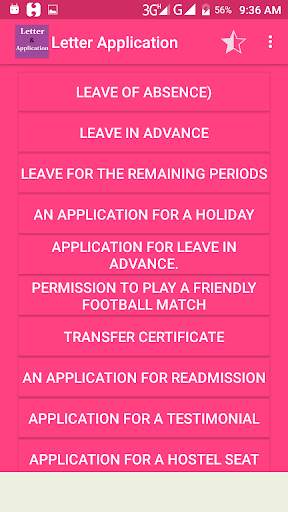 Letter & Application screenshot 3