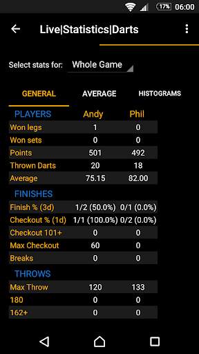 Live Statistics Darts: Scoreboard screenshot 6