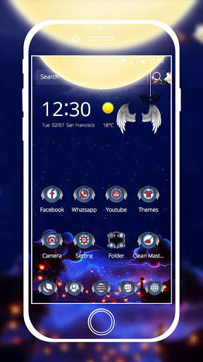 Stars theme purple blue sky screenshot 1