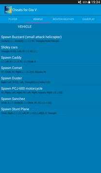Cheats for Gta 5 screenshot 12