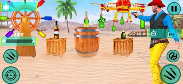 Flip Bottle Shooting Games 1 تصوير الشاشة