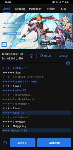 Genshin Impact Wish Simulator screenshot 6
