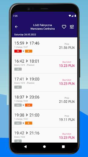KOLEO - PKP timetable screenshot 2