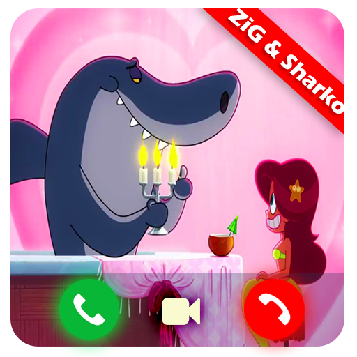 Zig and Sharko Video Call - Fake Call &amp; Messages icon