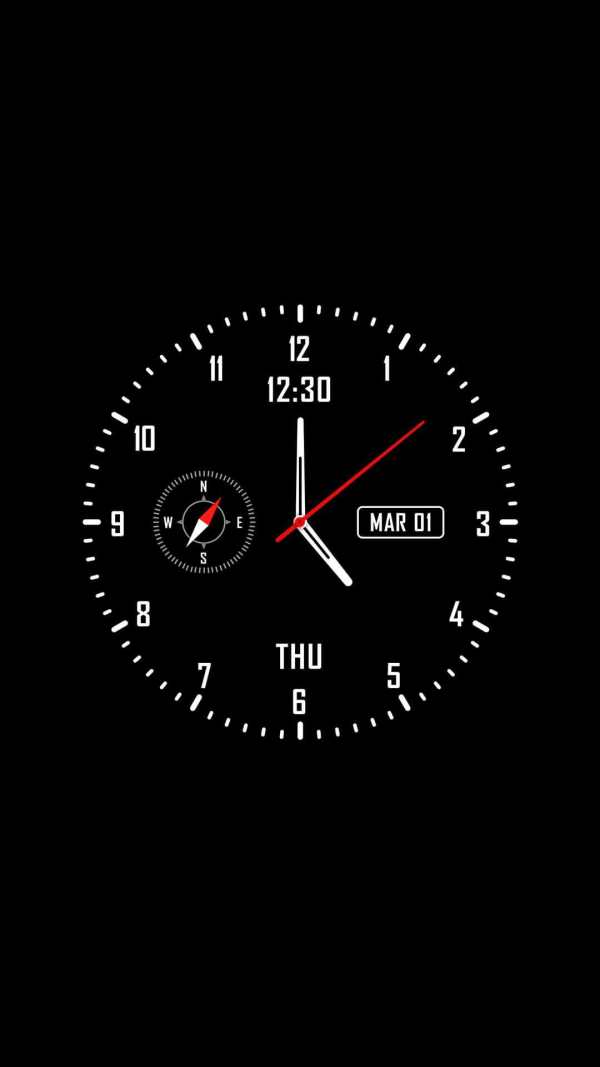 Analog clock & watch face live wallpaper screenshot 1
