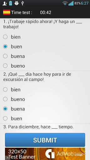 Spanish Exercise screenshot 4