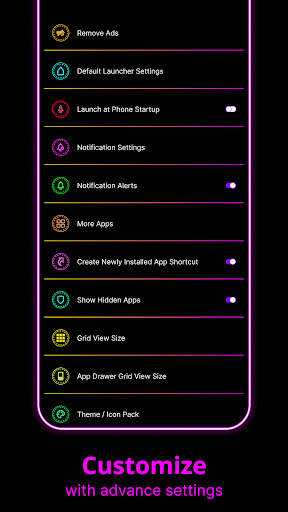 Neon Launcher screenshot 7