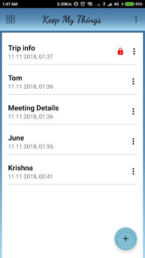 Keep My Things - Notes with Lock and Multimedia screenshot 1
