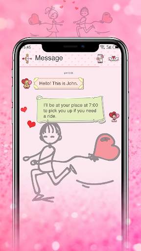 Romantic Lovers - SMS theme, Messenger theme screenshot 4
