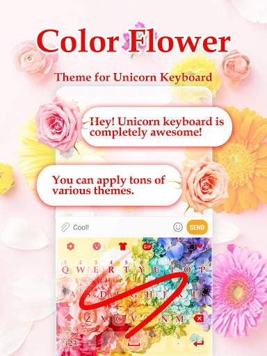 Color Flower Free Keyboard Theme screenshot 1