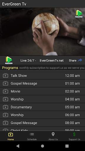 EverGreen Tv - Christian Based Channel - Live 24/7 screenshot 1