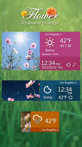Flower GO Weather Widget Theme screenshot 1