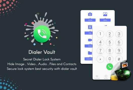 Dialer vault - Photo,Video, Files & App Locker screenshot 1