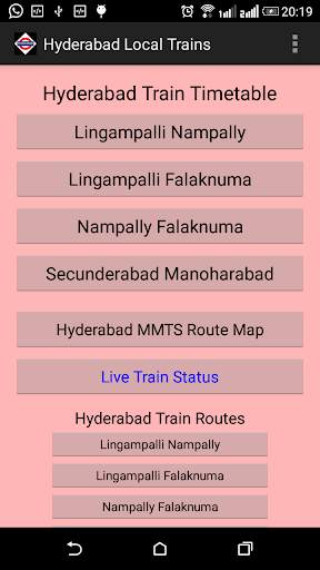 Hyderabad MMTS Train Timetable screenshot 1