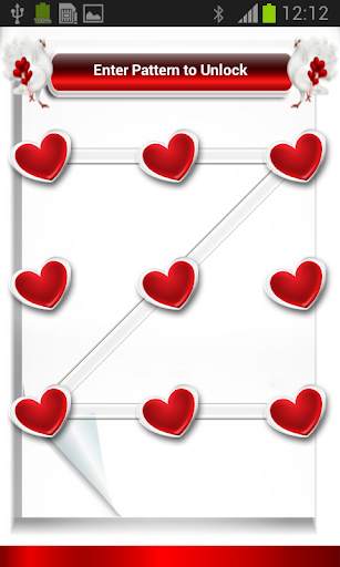 Floating Love Fall & Theme Pattern Lock Screen screenshot 2