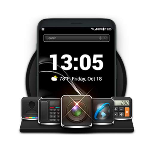 Metallic Black Theme Launcher 2019 release_2.2.7