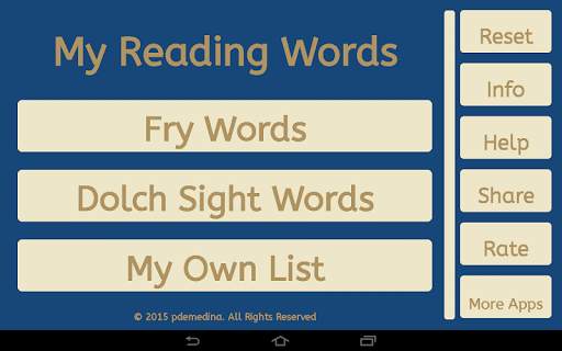 my reading words screenshot 1
