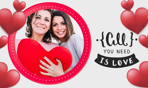 Romantic Love Photo Frame 4 تصوير الشاشة