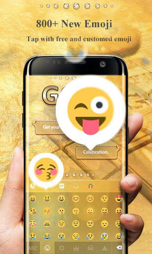 Gold Pro GO Keyboard Theme screenshot 2