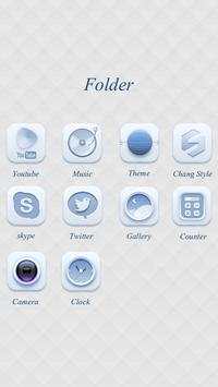 White Here GO Launcher Theme screenshot 4