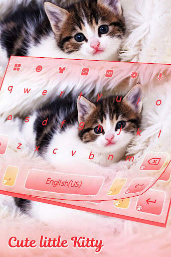 Cute Pink Kitty Keyboard screenshot 2