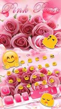 Pink Rose Keyboard Theme screenshot 3